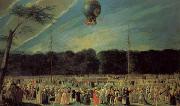 Antonio Carnicero The  Ascent of a Montgolfier Balloon oil